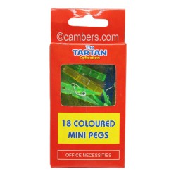 Coloured Mini Pegs 18 Pack